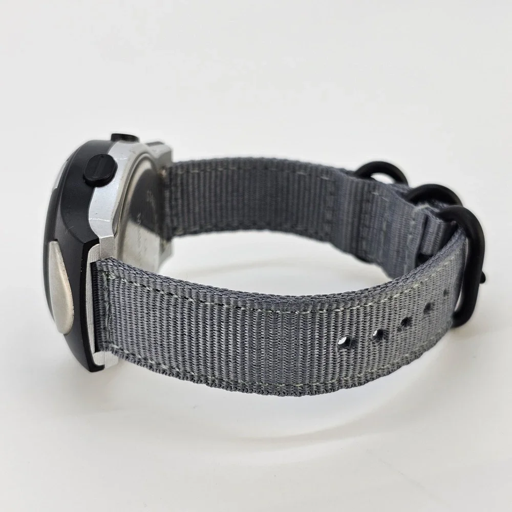 Bowflex‎ Digital Fitness Men's Watch 42MM New Gray Canvas Bands New Battery